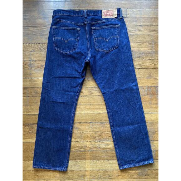 LEVI’S 501 Button-Fly Straight Leg Dark Wash Jeans sz 36x30 (Actual 36x29) - Picture 13 of 13